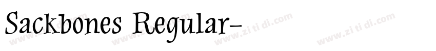 Sackbones Regular字体转换
